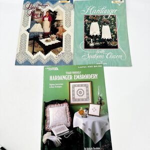 Hardanger Janice Love Needlework Linen Lace / w/ Southern Charm / Teach Yourself